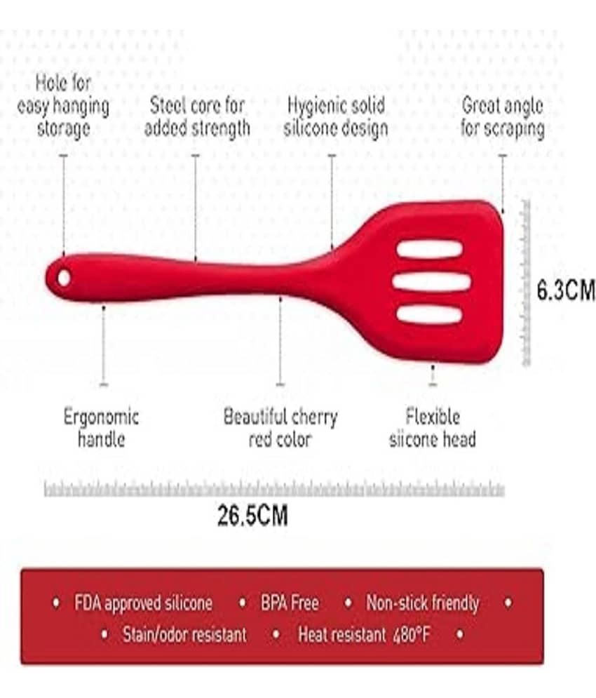 purple dust - Red Silicone Lifting Spatula ( Pack of 1 ) view 2