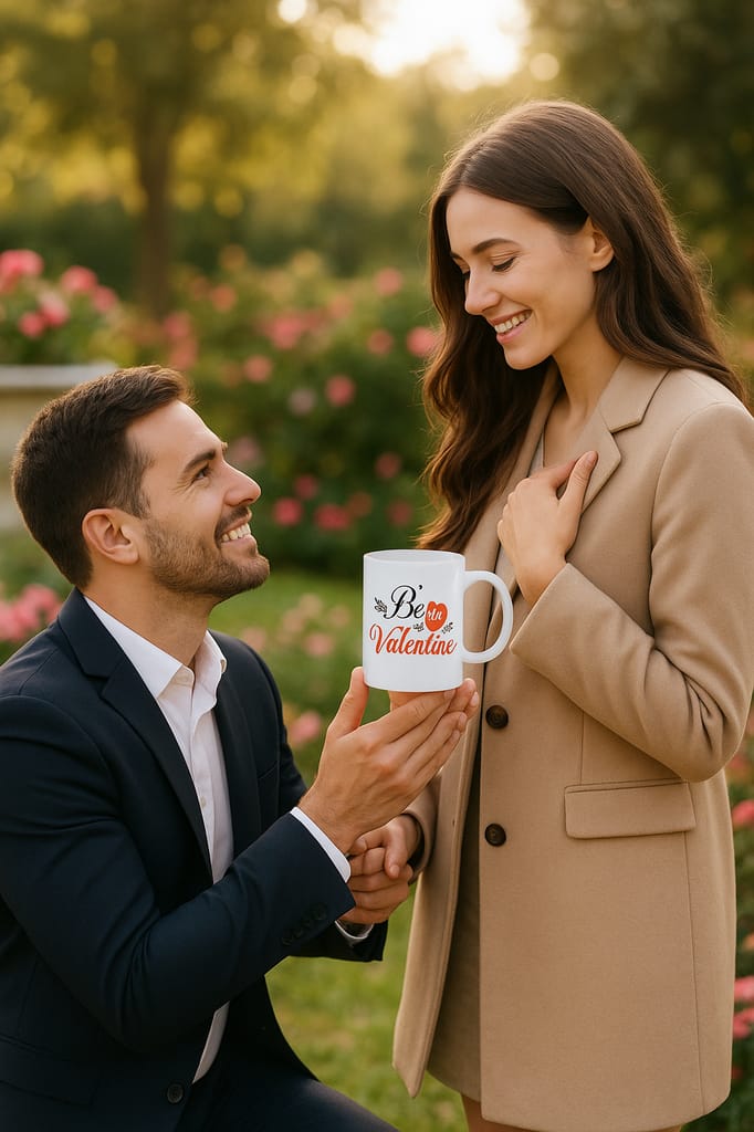 Bee My Valentine Mug - Romantic Gift view 2