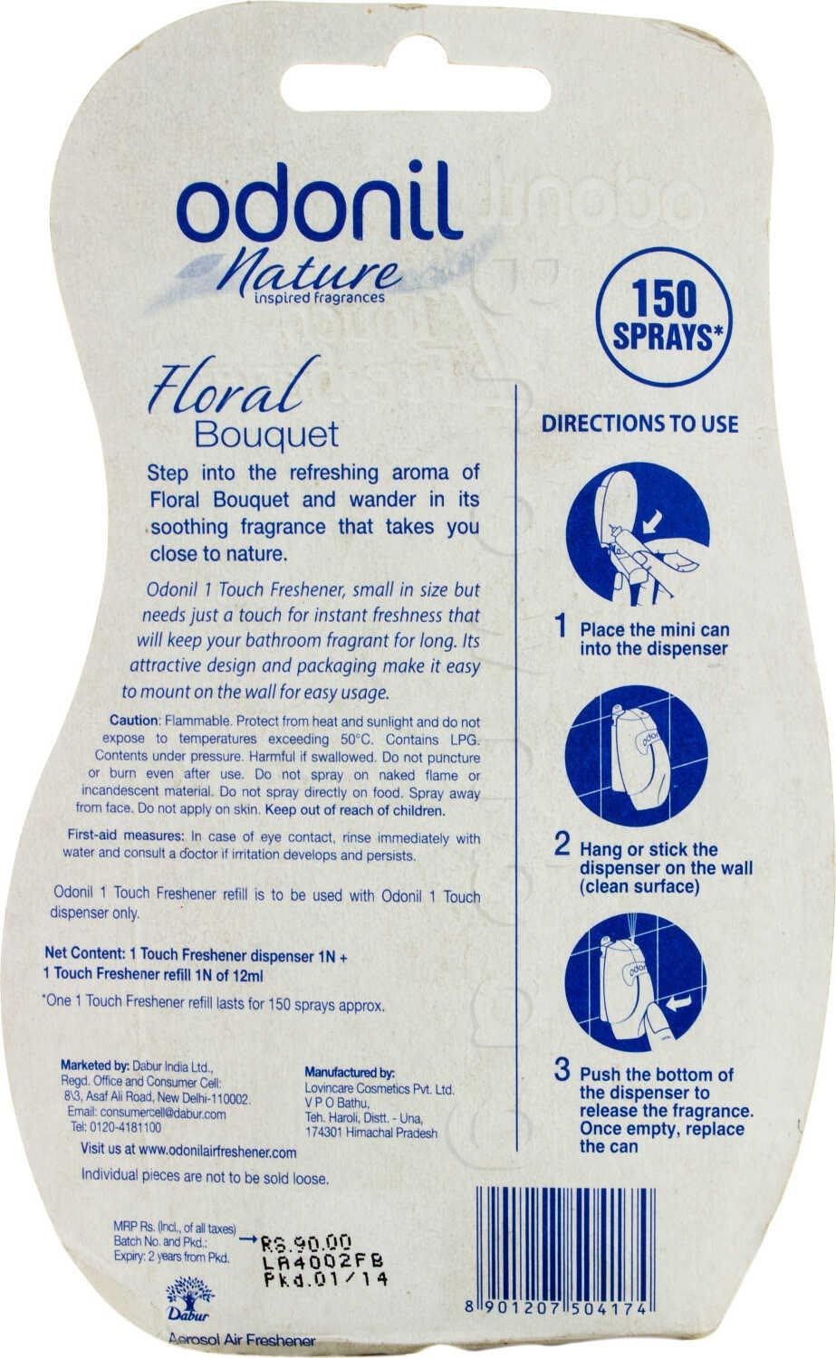 Odonil One Touch Air Purifier Freshener - Floral Bouquet Combo, 12 ml view 2