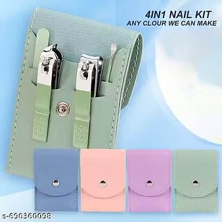 4 in 1 Nail Clipper Set Manicure Pedicure Kit for Men Women, Fingernail Toenail Clippers, Nail File, Portable Travel Grooming Kit with Case view 2