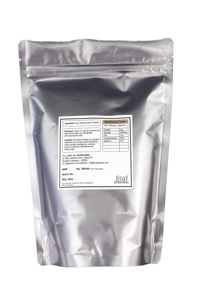 foodfrillz Corn Starch Powder, 400 g for Baking & Cooking, Corn Starch Flour for Cooking and Baking, thickening and coating ingredient view 2