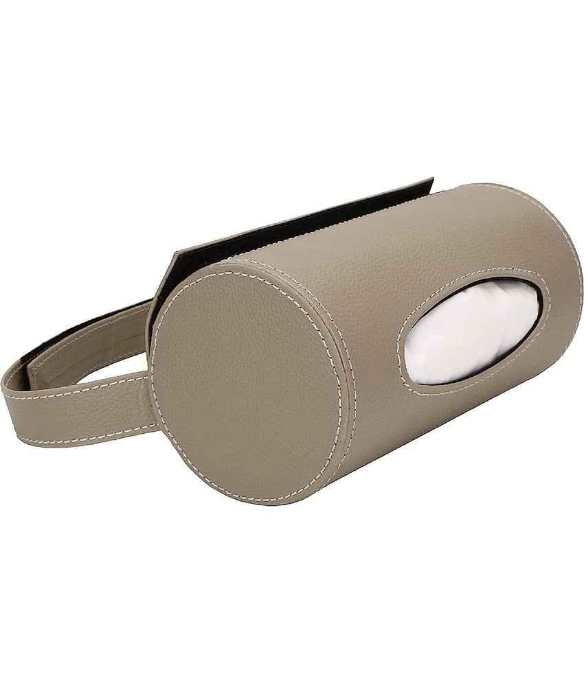 Tantra Car Tissue Dispenser Leather Beige view 2