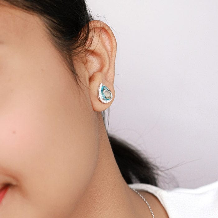 Silver Ocean Bliss Earrings view 2