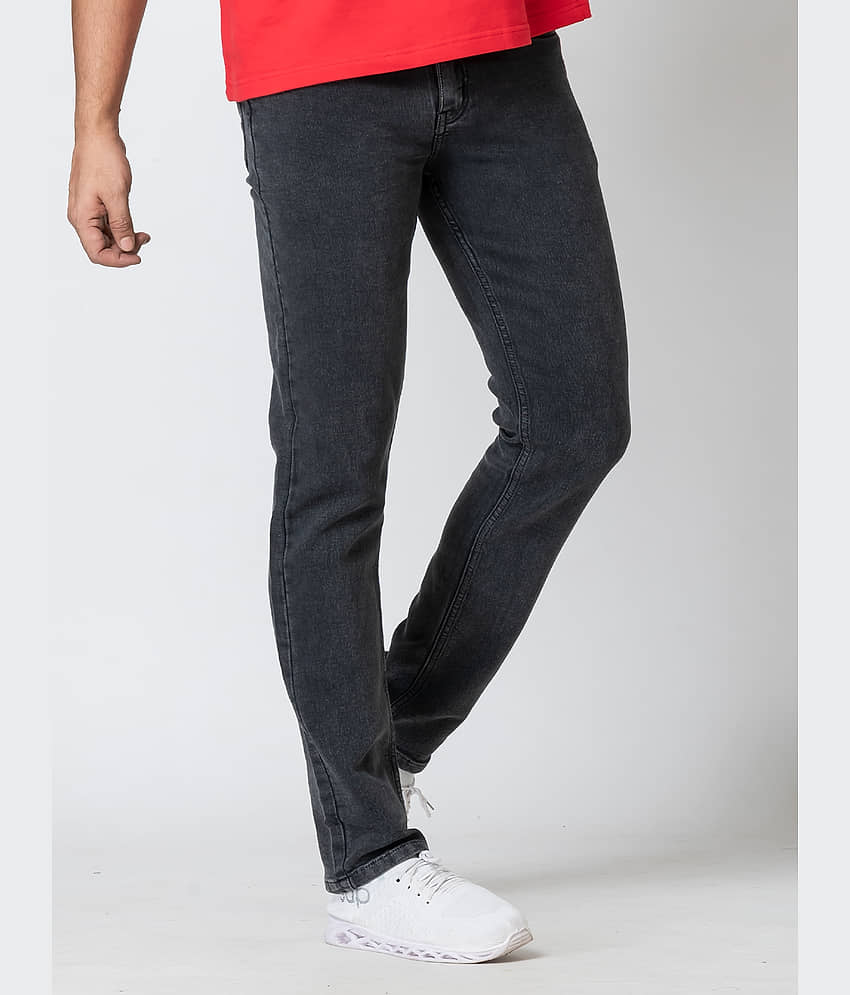 Aflash Regular Fit Basic Men's Jeans - Dark Grey ( Pack of 1 ) view 2
