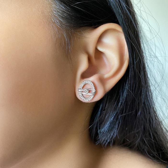 Silver Boho Earrings view 2