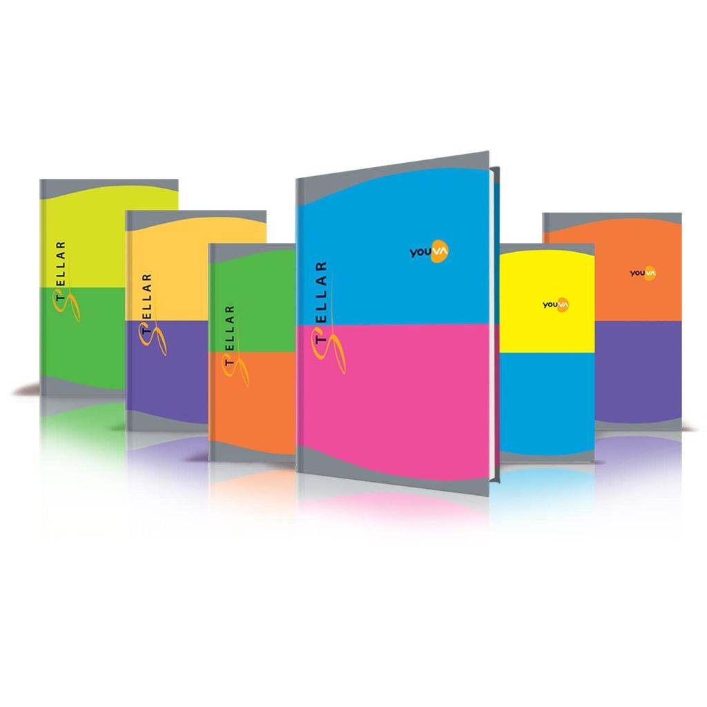 Navneet Youva Stellar | Case Bound Long Register Notebook | 21 cm x 33 cm | Single Line | 1 Quair | 72 Pages | Pack of 2 view 2