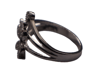 Butterfly Ring: Elegant Silver-Tone Design with Sparkling Accents view 2