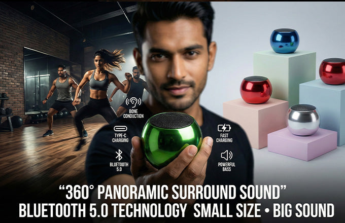 Ctrl8 Mini Steel Wireless Speaker-AR view 2