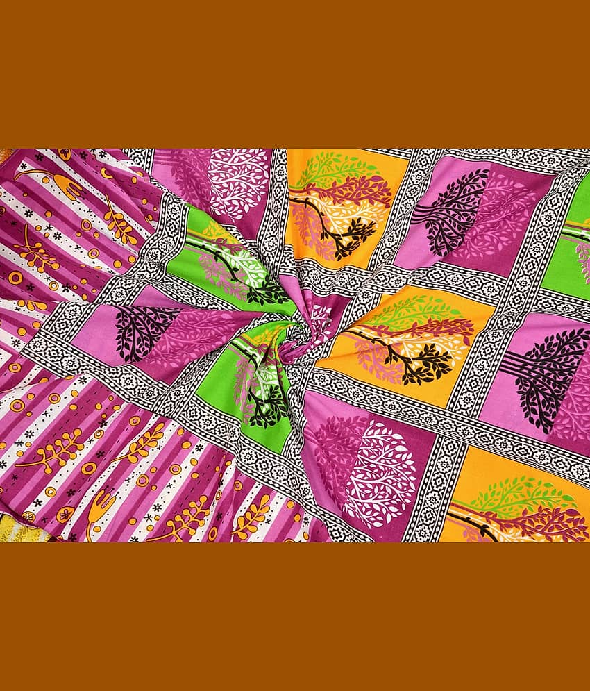 ABHACLOTHO Cotton 1 Double Bedsheet with 2 Pillow Covers ( Multicolor ) view 2
