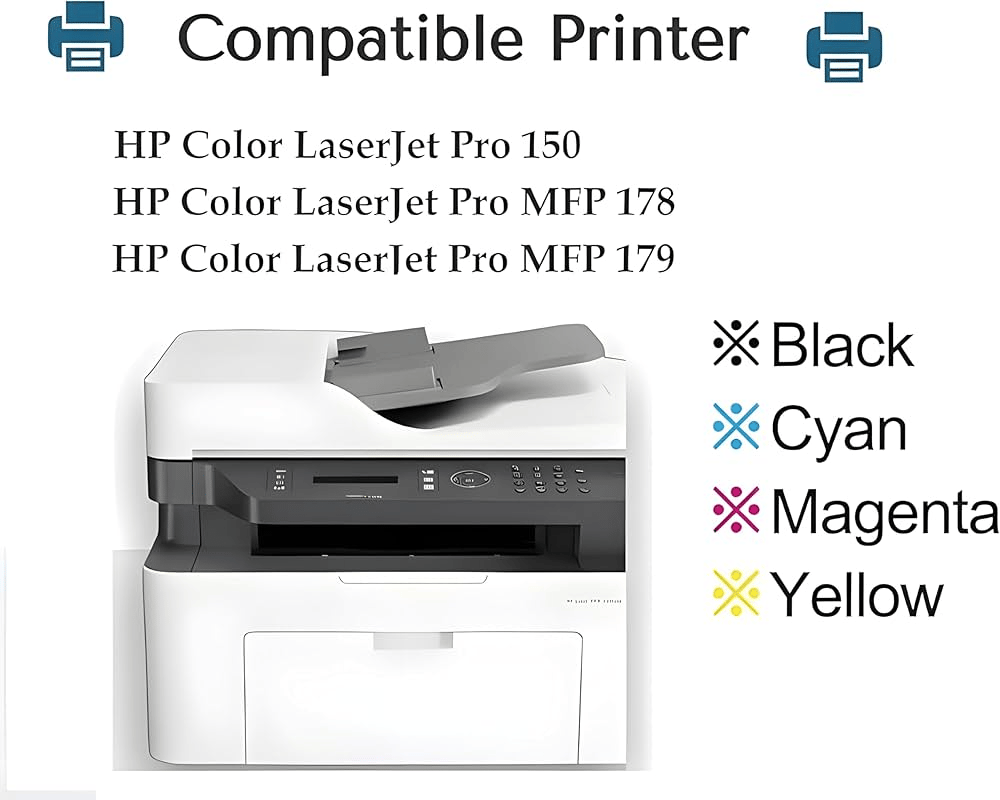 HP 119A Cyan Magenta Yellow Toner Cartridge Set | W2091A W2092A W2093A | Compatible with HP Color LaserJet Pro M182n, M182nw, M183fw & M183fn view 2