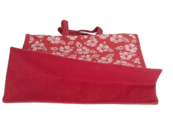 Red hibiscus bag view 2