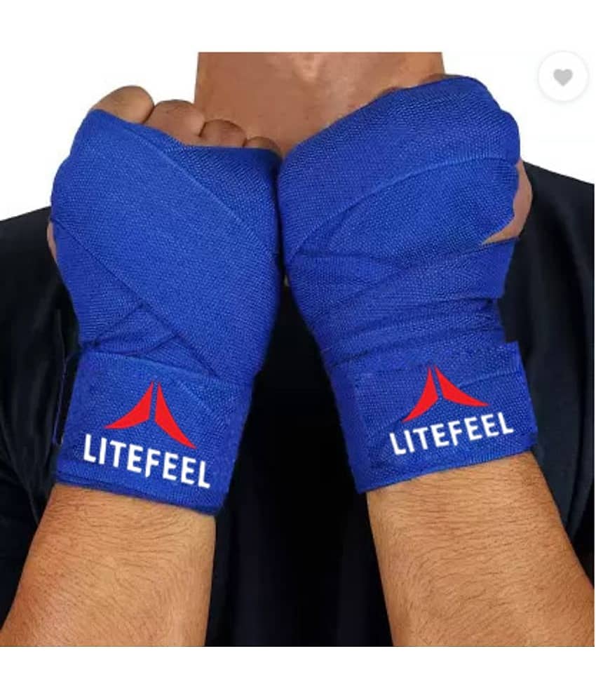 LITE FEEL Blue Cotton Hand Wrap ( Pack of 1 ) view 2