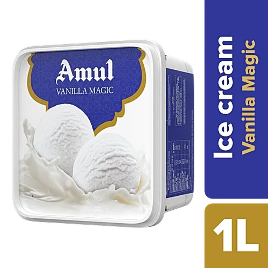 Amul Ice Cream - Vanilla Magic, 1 L Tub - 1000 mL - One tub