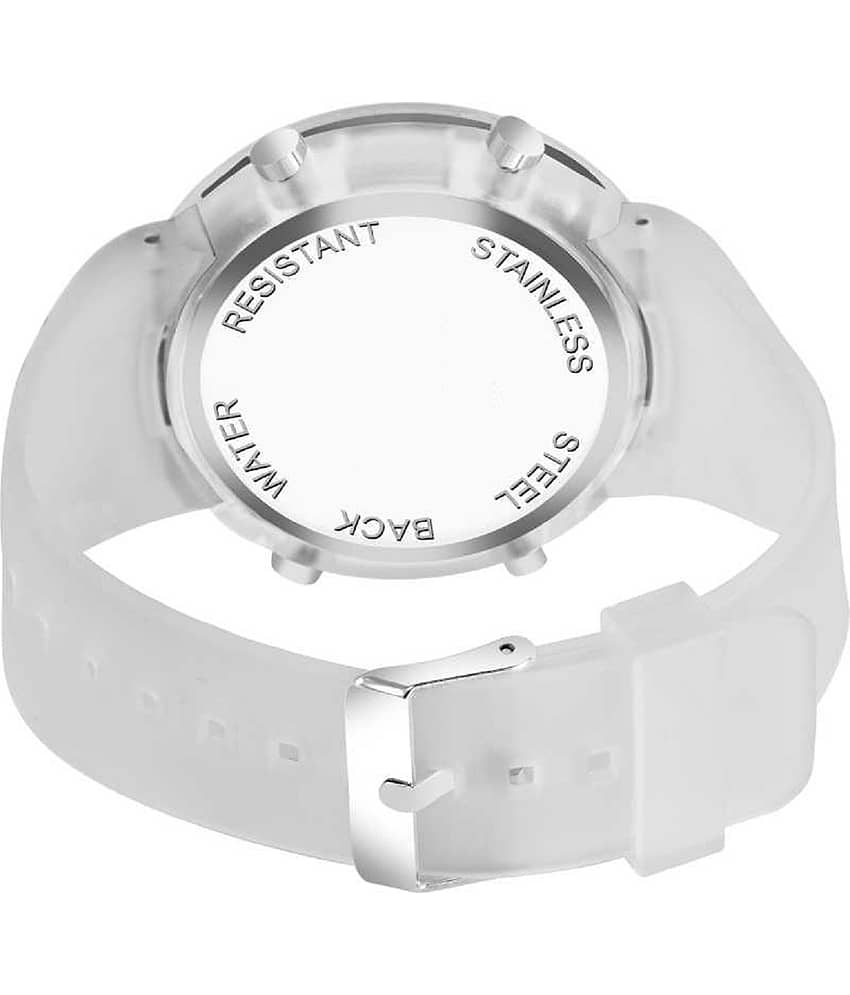 Hala - White Silicon Digital Men's Watch view 2
