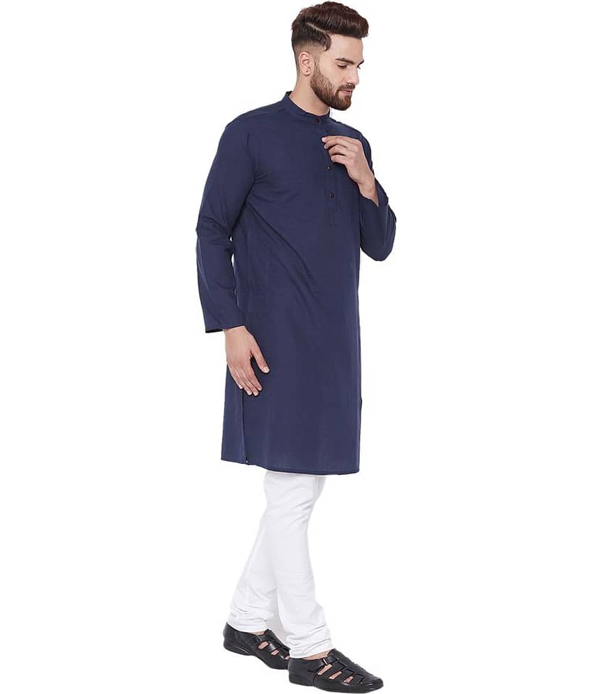 SKAVIJ Red Cotton Kurta Pyjama Set view 2