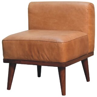 Tan Buffalo Backrest Footstool view 2