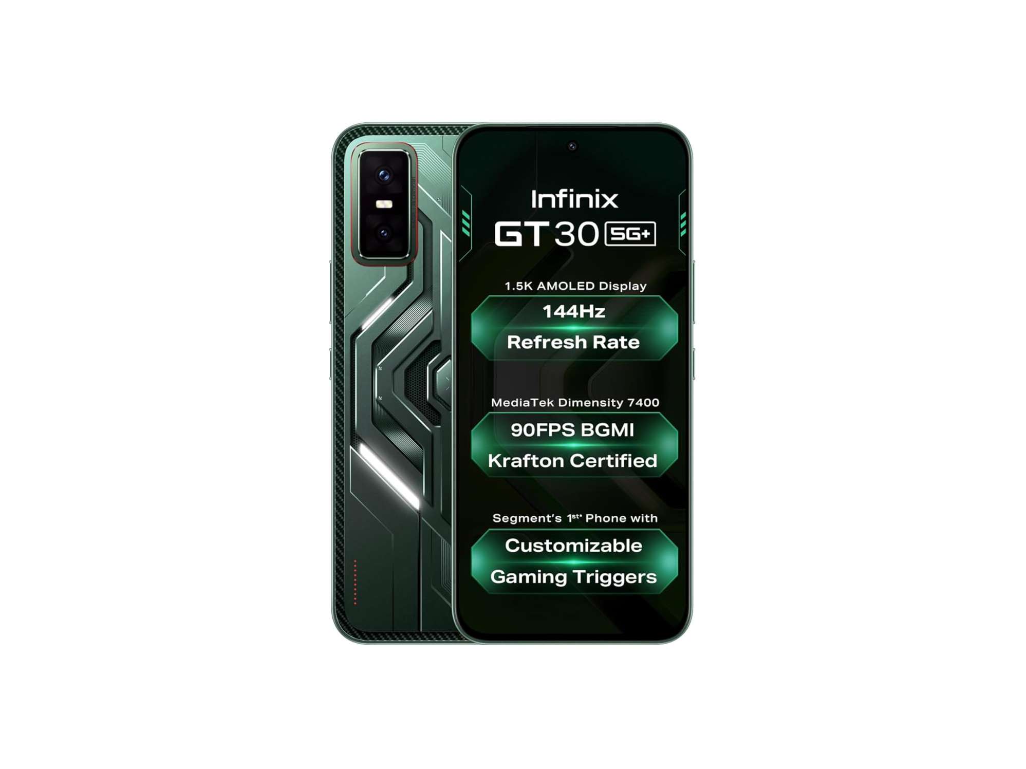 Infinix GT30 5G Smartphone, 8GB RAM, 256GB Storage - Pulse Green