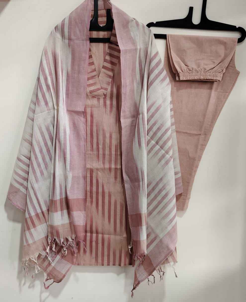 South Cotton Kurta Set with Dupatta view 2