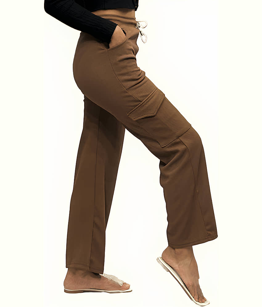 MULTIWA Pack of 1 Cotton Regular Women's Cargo Pants ( Pink ) view 2