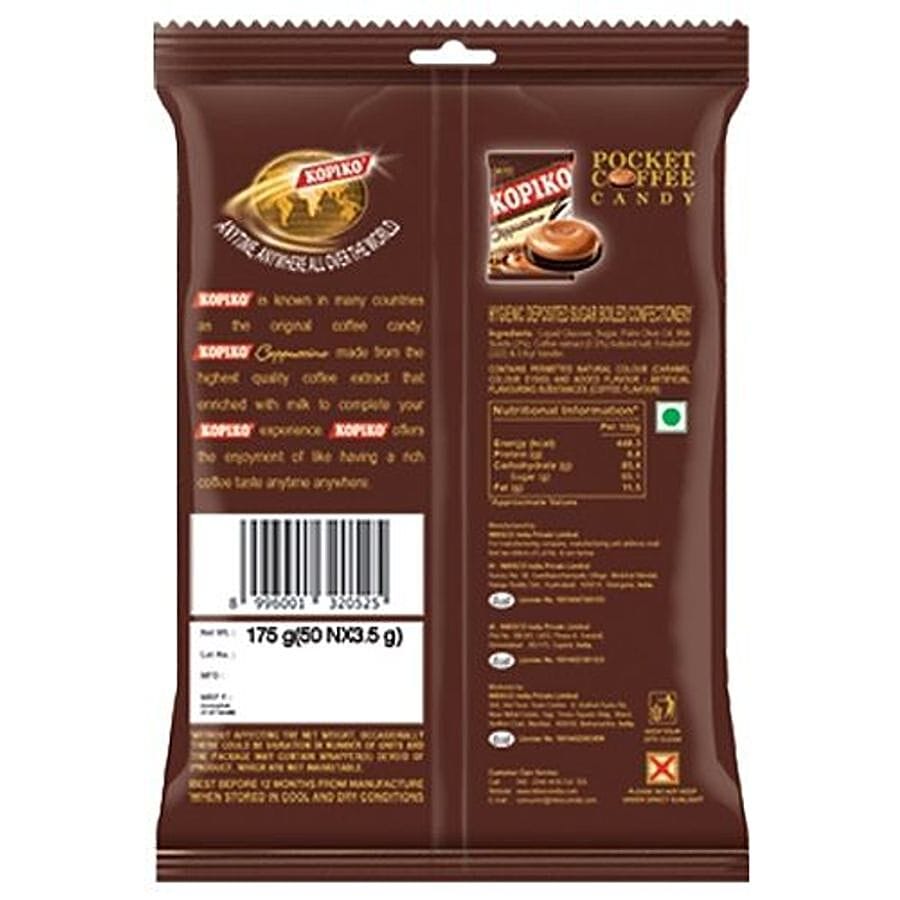 Kopiko Cappuccino Coffee Candy, World's No 1 Coffee Candy, Family Pack, 175 G (40 Pcs X 3.5 G Each) view 2