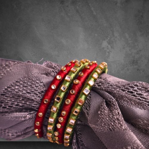Festive Silk Thread Bangles view 2