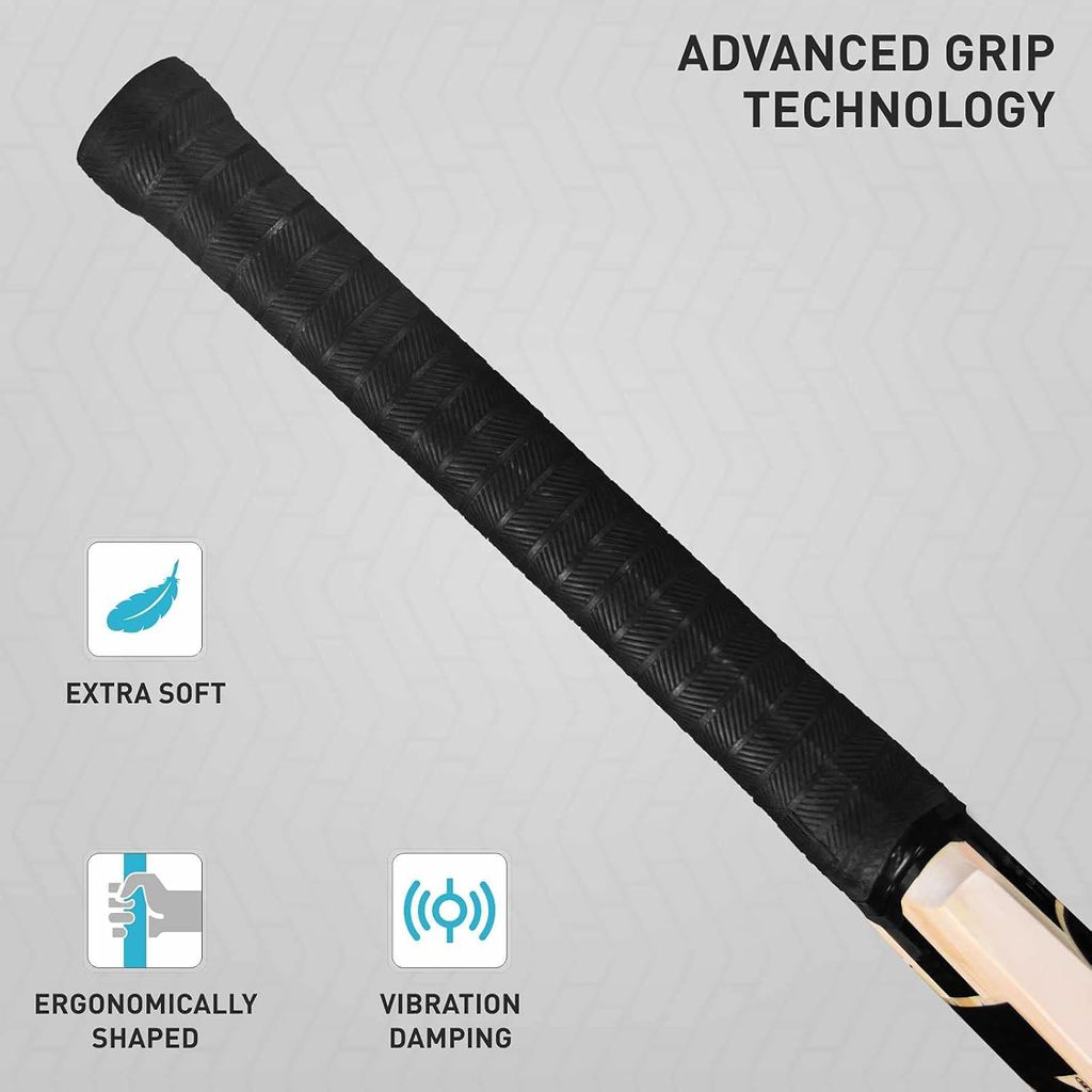 TEKNAXO | GM Noir Premier Kashmir Willow Cricket Bat with Cover for Leather Ball Full Size, Multi Colour, Men view 2