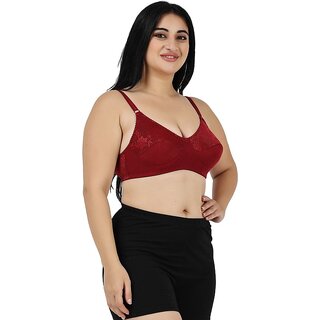Women Full Coverage Non Padded Bra(Maroon) view 2