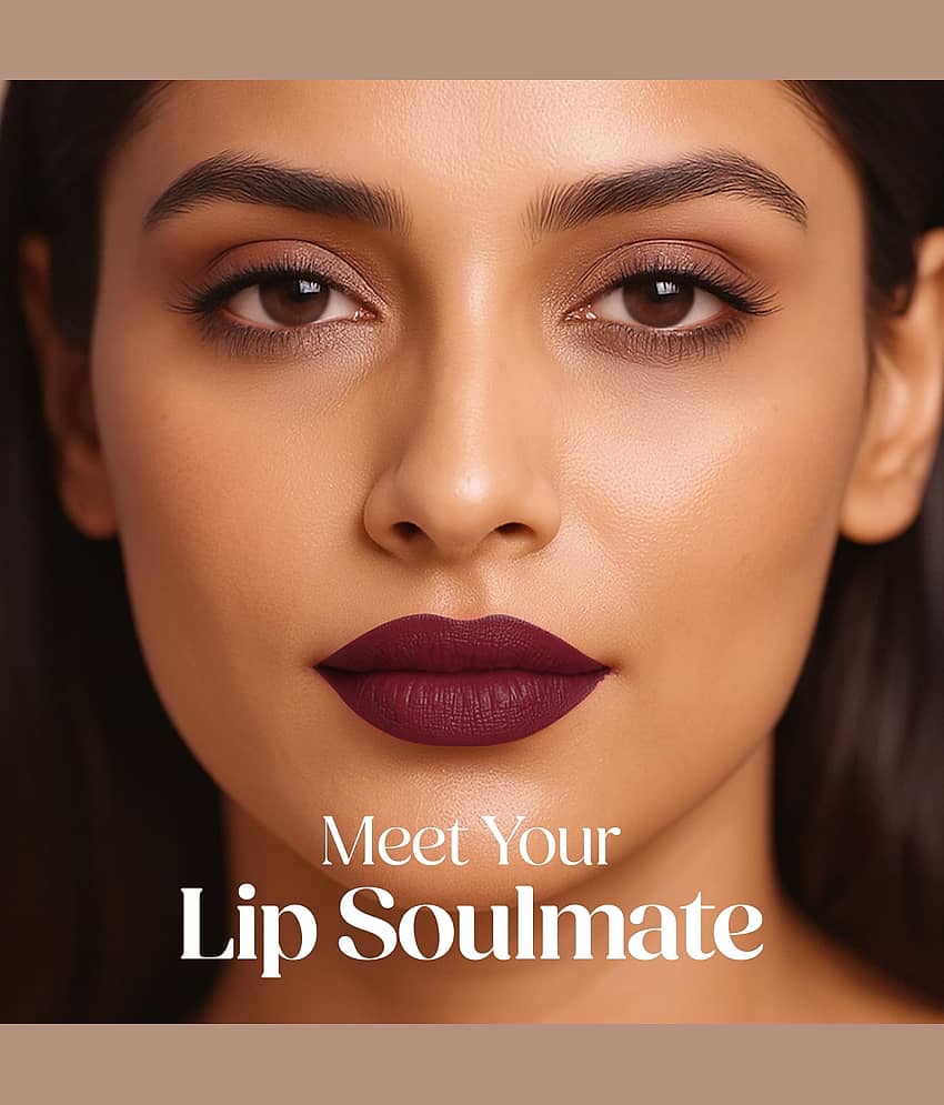 Hilary Rhoda Wine Matte Waterproof Liquid Lipstick ( Pack of 1 ) view 2