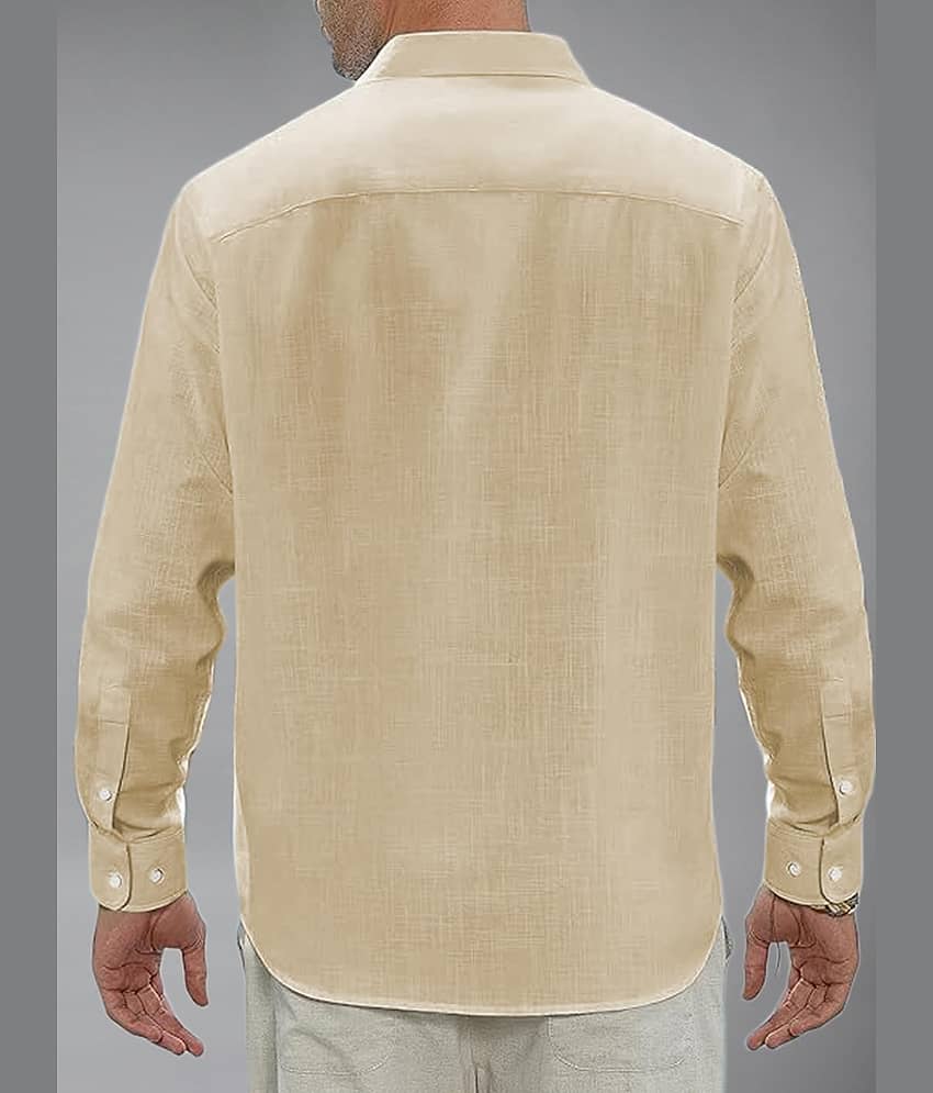 Vida Loca Cotton Blend Slim Fit Solids Full Sleeves Men's Casual Shirt - Mehandi ( Pack of 1 ) view 2