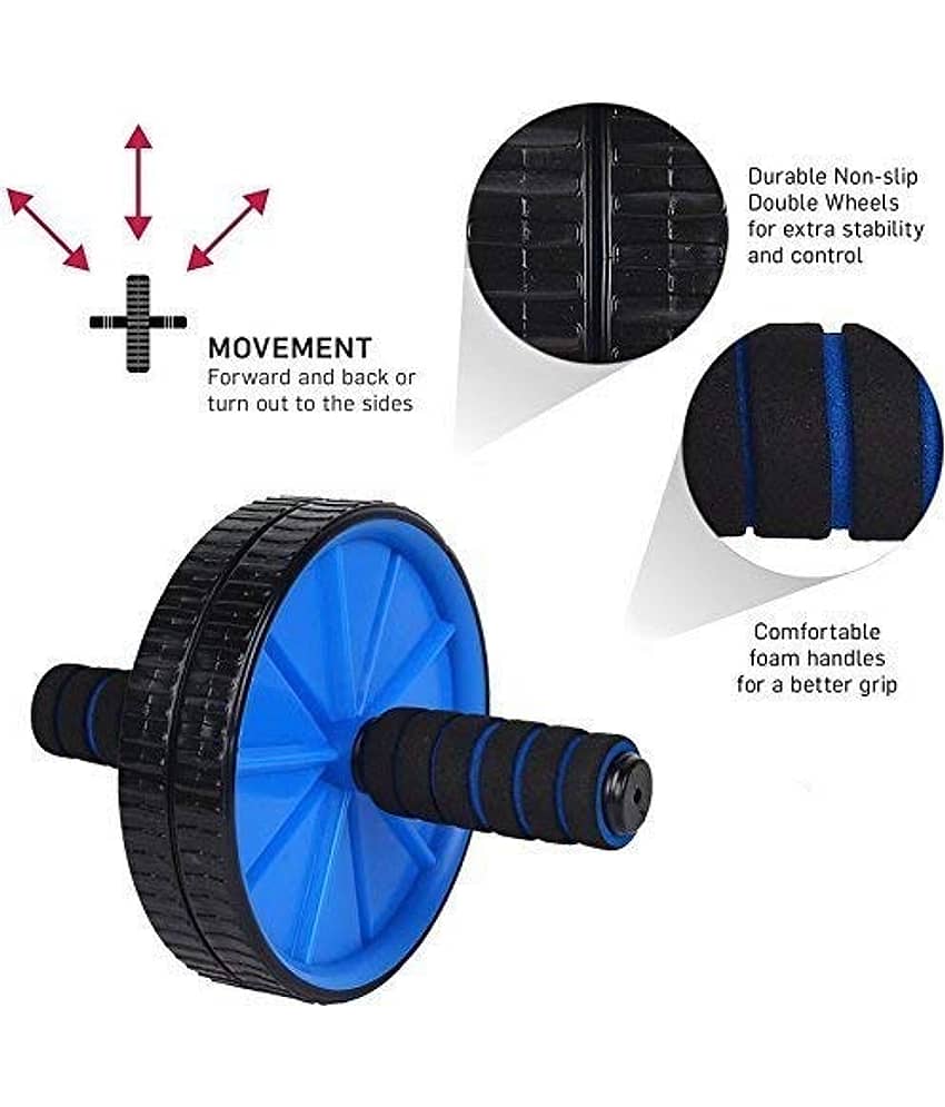 Wide Ab Roller Wheel for Abs Workouts/Home Gym Abdominal Exercise/Core Workouts for Men and Women (Multicolour) view 2
