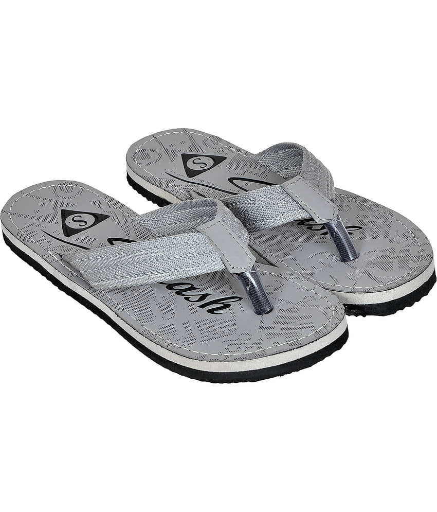 Squash - Grey Synthetic Leather Daily Slipper view 2