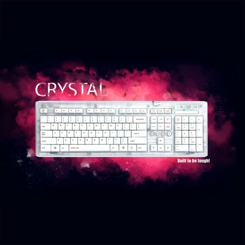 New Arctic Fox Crystal Wired Keyboard view 2