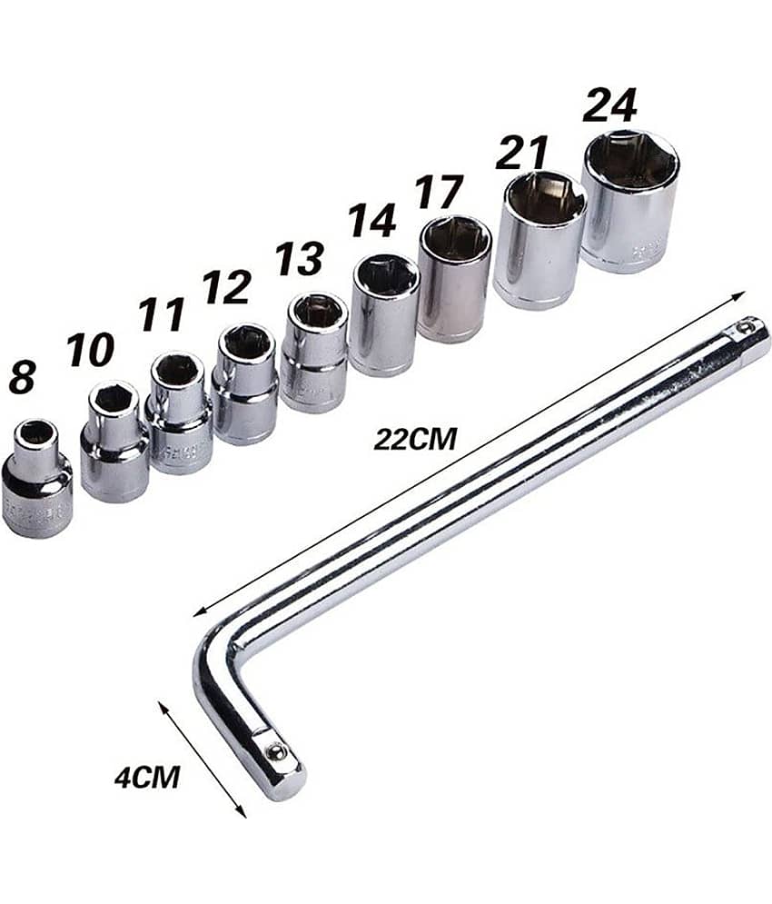 Shopper52-tools hardware Socket Wrench Set of 10 Pc view 2