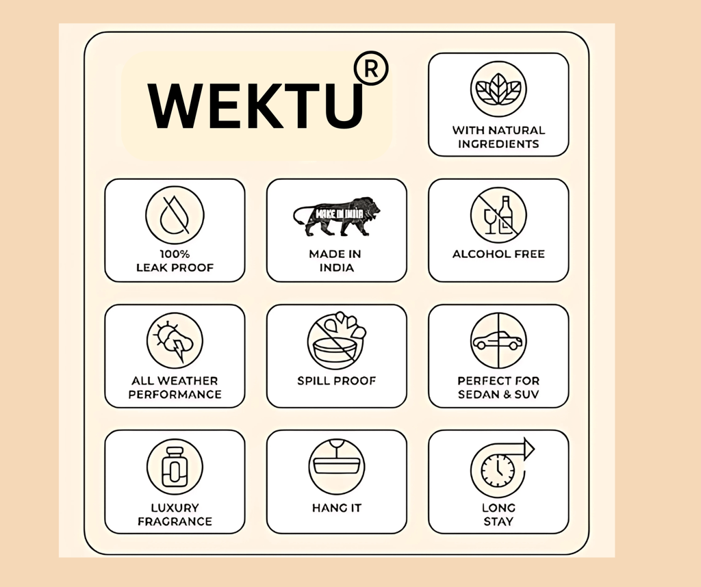 WEKTU Jute Bag Hanging Car Perfumes - Long Lasting Natural Fragrance view 2