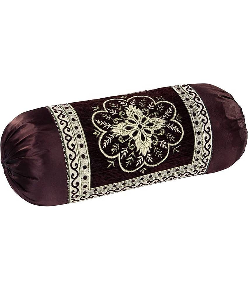 MAHALUXMI COLLECTION Set of 2 Velvet Bolster Covers (Size - 16 In X 35 In) view 2