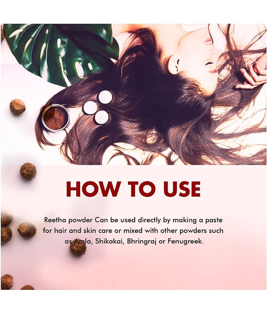 Ayurveda Amrita Pure Reetha Powder For Hair & Scalp | 100 Gram view 2