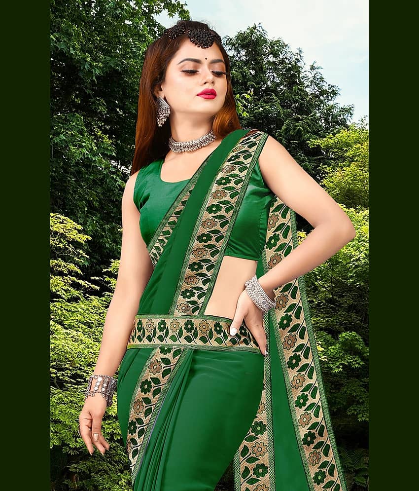 WXW Fashion Lycra Embroidered Regular Saree With Unstitched Blouse Piece ( Maroon )
