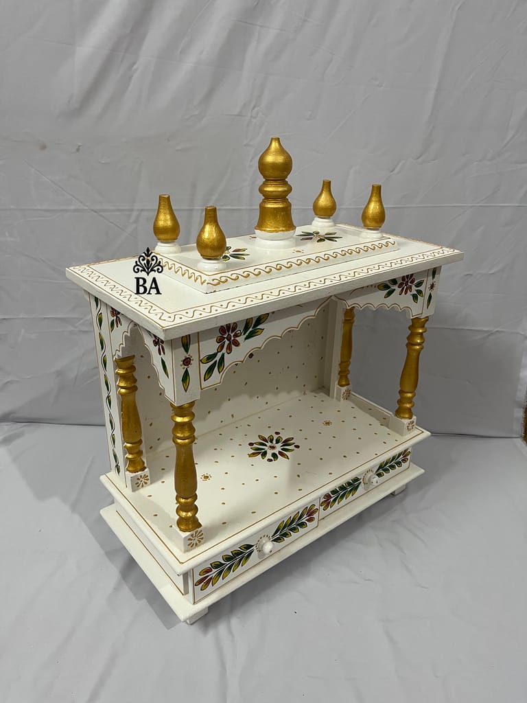 Traditional Wooden Temple Handmade Home Mandir Solid Wood Temple for Home view 2
