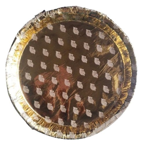 Gold Foil Paper Plates - 50 Pack