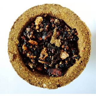 AryAyurveda Sambrani Dhoop Cups (Pack of 4) Natural Resin, Cow Dung Herbal Blend, Long Lasting for Puja, Meditation view 2