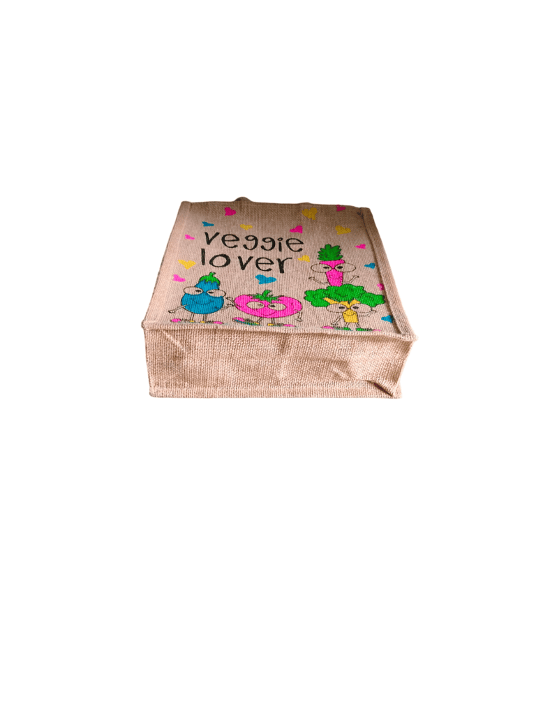 Veggie Lover Jute Lunch Bag view 2