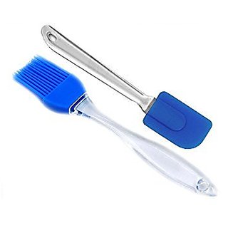 Right Traders Silicone Basting Spatula and Brush Kitchen Oil Cooking Baking Set (Multi color). view 2