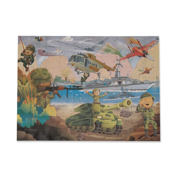 Advit Toys Defence Force Jigsaw Puzzle - 100 Piece + 32 Page Educational Book view 2