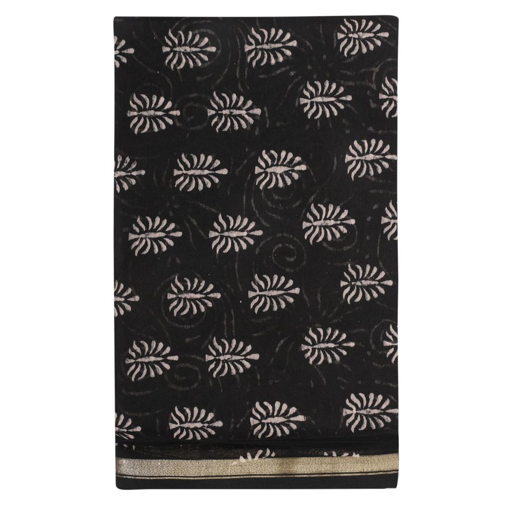 HANDLOOM CHANDERI 03 PCS DABU PRINTED SUIT (SKU - 1RDS06101220 Suit 65) view 2