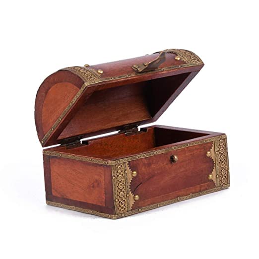 Kusum Art And Crafts wooden hanipainted Wooden jewellery Box (6x4x4, Brown) view 2