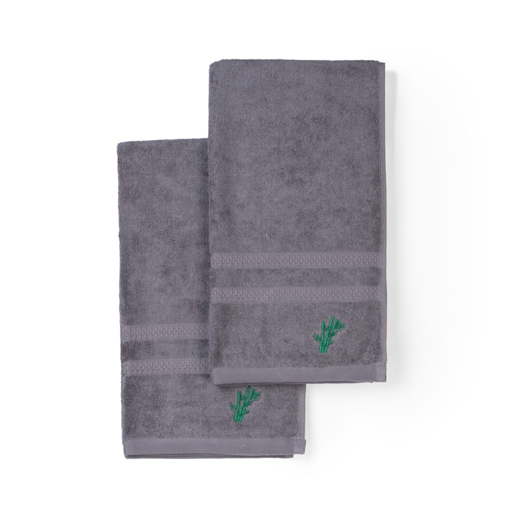 Feather & Spun Bamboo Cotton Hand Towel | Lavender Fragrance | Oeko-TEX® Standard 100 | Anti Microbial | Fade Resistant | Double Needle Stitch | 600 GSM - 40 cms x 71 cms (Pack of 2) view 2