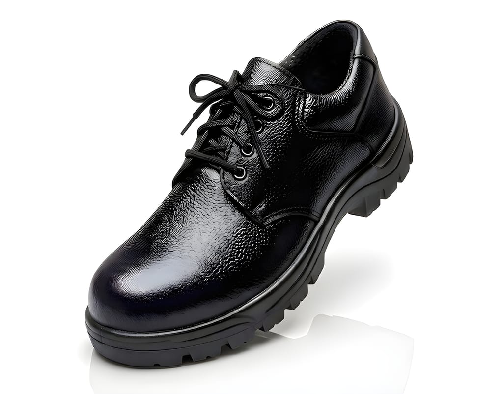 Latest Elite Heavy Duty Men Steel Toe Safety Shoes | Anti-Slip Lace-Up Industrial Work Footwear | Comfortable Protective Shoes for Factory, Construction & Warehouse Use view 2