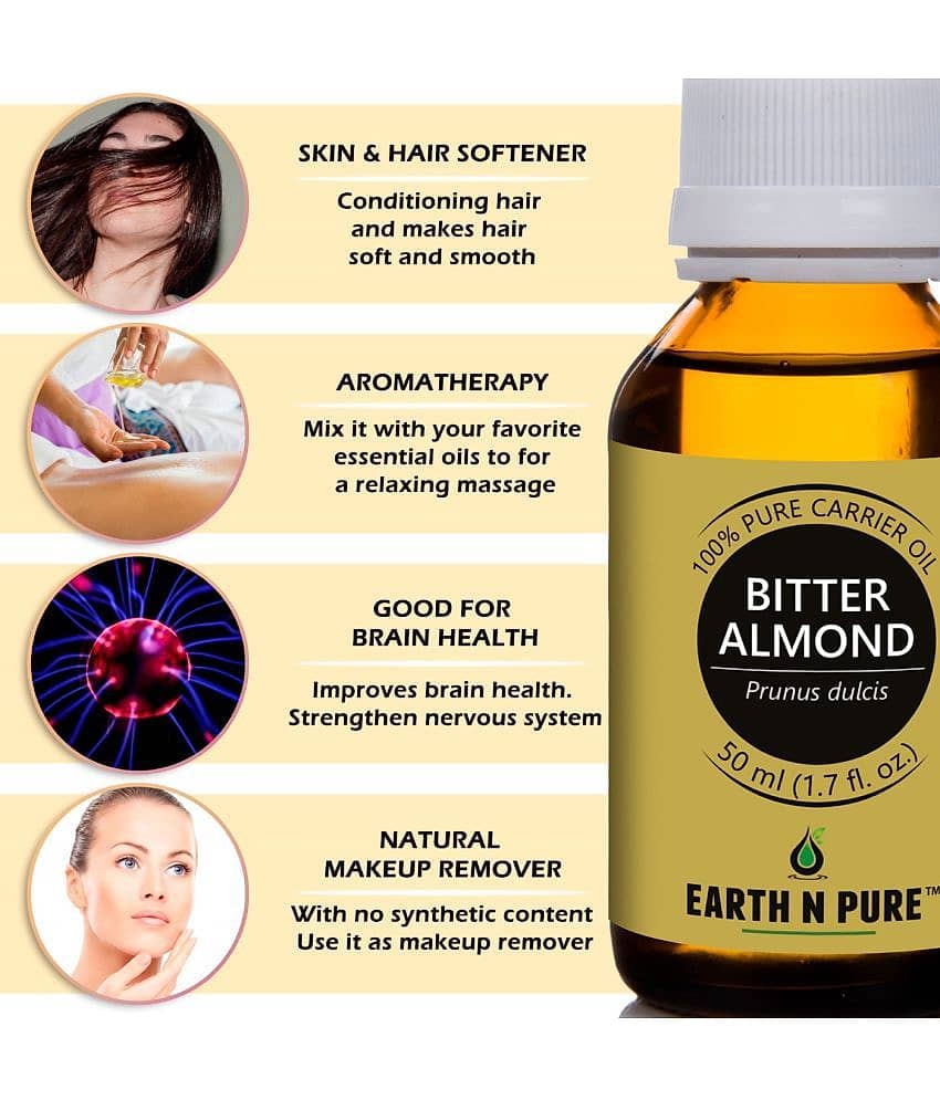 Earth N Pure - Bitter almond Essential Oil 50 mL ( Pack of 1 ) view 2