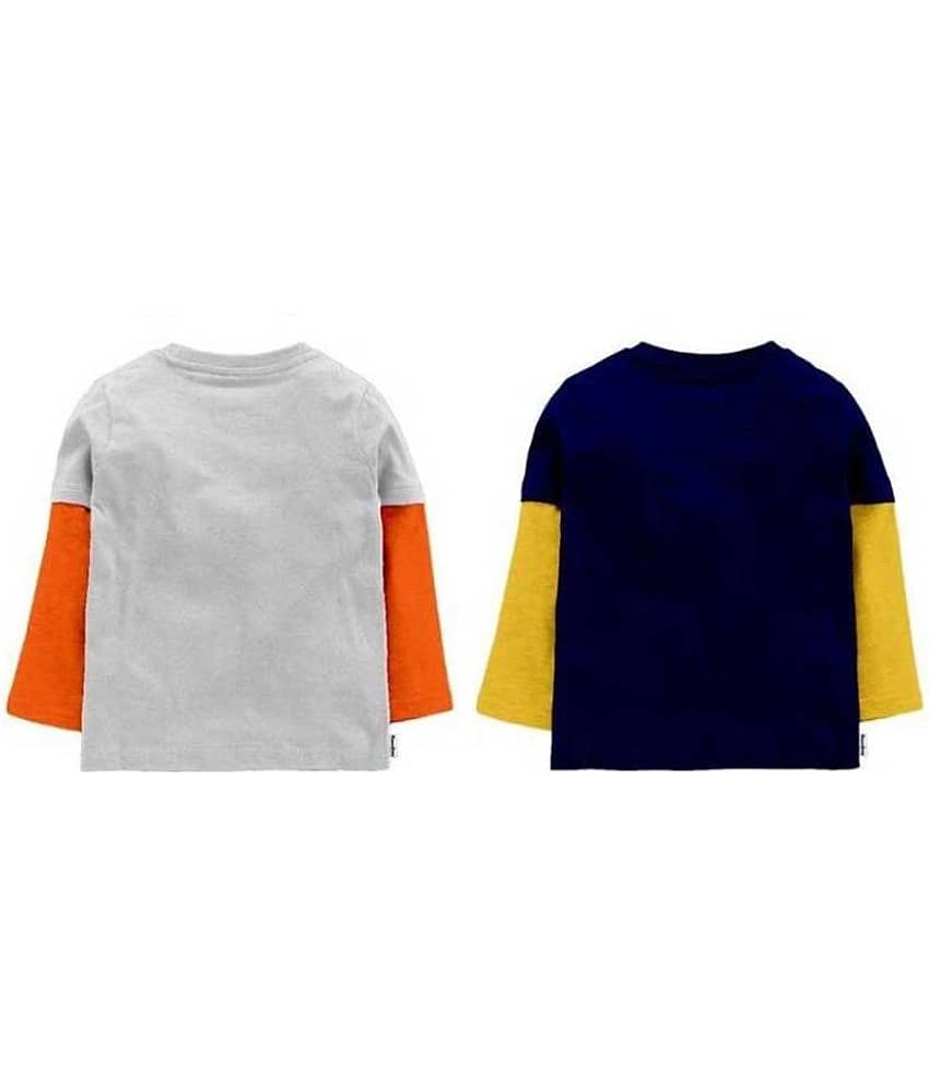 NammaBaby Pack of 1 Boys Cotton T-Shirt ( Gray ) view 2