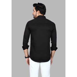 Baleshwar Men Black Solid Casual Shirt (Pack of 2 ) view 2